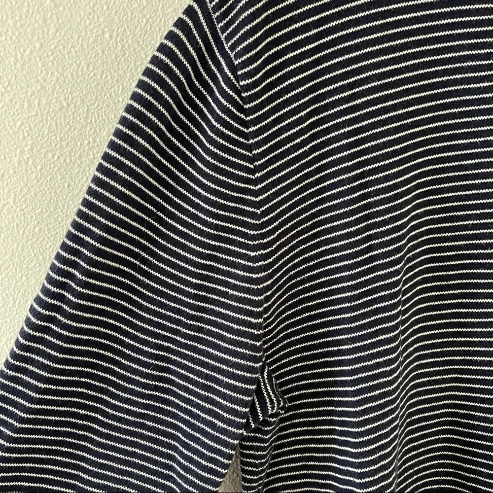 J. Crew Navy White Stripe Sweatshirt Sweater Preppy Academia Minimalist-Medium